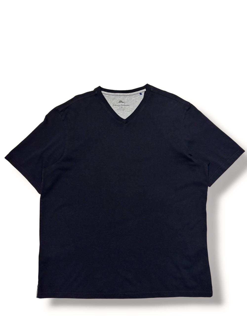 TOMMY BAHAMA Black Supima Cotton V Neck Tee Size Large